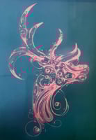 غزال (a3) شاشة حريرية