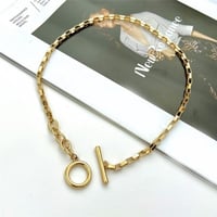 سلسال سلسلة بقفل دائري لون ذهبي