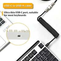 كابل ملفوف USB للوحة المفاتيح الميكانيكية.