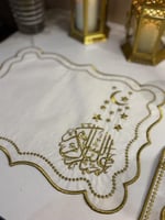 طقم مفرش رمضاني ذهبي