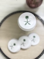 غطاء سيفين ونخله لون اخضر