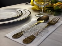 حامل ملعقه وشوكه ورده