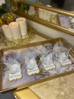 كوستر تطريز ذهبي