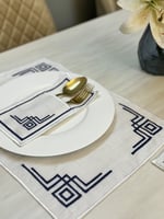 طقم مفرش لطاولة الطعام ..كحلي