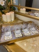 كوستر تطريز ذهبي