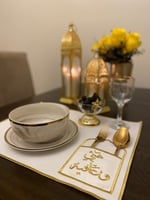 طقم مفارش رمضانيه بعباره هني وعافيه