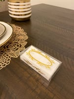 مناديل ميني شفاف بزخارف ذهبيه