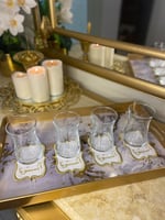 كوستر تطريز ذهبي