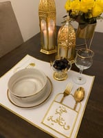 طقم مفارش رمضانيه بعباره هني وعافيه