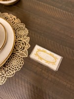 مناديل ميني شفاف بزخارف ذهبيه