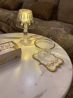 كوستر تطريز ذهبي