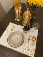 طقم مفارش رمضانيه بعباره هني وعافيه