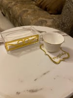 مناديل ميني زخارف ذهبيه