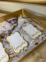 كوستر تطريز ذهبي