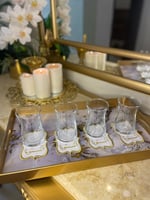 كوستر تطريز ذهبي