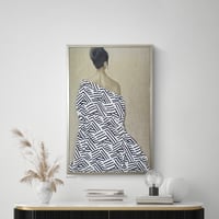 لوحة جدارية قماشية امرأة بظهر مكشوف