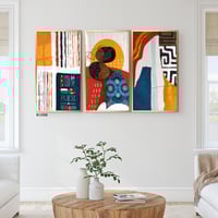 لوحات جدارية بتصميم مستوحى من الثقافة الافريقية