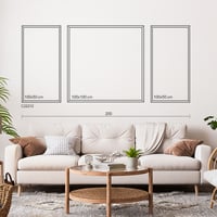 لوحة جدارية كانفس مقسمة ، وردة - درجات البني والبي...