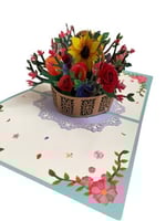 كرت اهداء 3Dباقة ورود