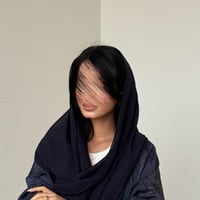 طرحة ليزر ملونة كحلي سادة