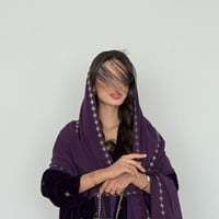 طرحة موف مطرزة نجوم