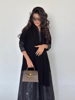 كريب ملكي مع قماش جاكار من الأسفل