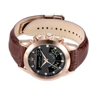 ساعة الوتر دبل تايم جلد برونزي WM-10L-B2