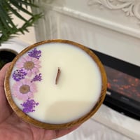 شمعة قالب خشبي دائري