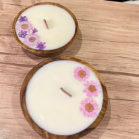 شمعة قالب خشبي دائري