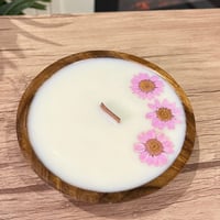 شمعة قالب خشبي دائري