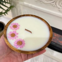 شمعة قالب خشبي دائري