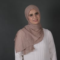 طرحة كويتي قطن مضلع بستراس مربع