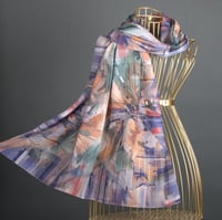 طرحة موناليزا ديجيتال شيفون شال وردة