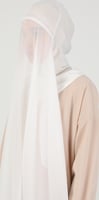 حجاب جاهز شيفون مع بونيه تغطي الرقبة