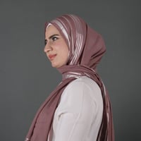 طرحة شيفون بوردن تركي مخطط