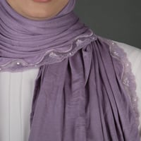 طرحة قطن كويتي بدانتيل رفيع