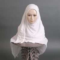 طرحة جوري شيفون مبطنة