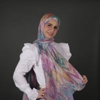 طرحة شيفون ديجيتال شهري