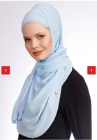 حجاب جاهز شيفون مع بونيه قطن