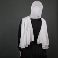 طرحة جوري شيفون بطرف بليسيه