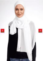 حجاب جاهز شيفون مع بونيه قطن