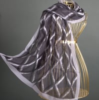 طرحة بوردن شال ناتورال منقوش