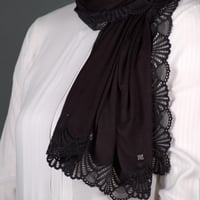 طرحة قطن كويتي بطرف دانتيل