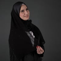 طرحة جوري نص شيفون بستراس و نص مكسر