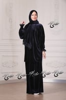 شرشف غنى حجاب قطعتين مخمل شتوي