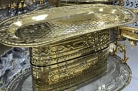 صينية التقديم الذهبي ( حلى - فواكه - تمر ) ستيل اص...