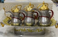 صينية الفواكه + 3 دلال + 3 اباريق ألمنيوم