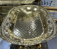 صينية التقديم الذهبي ( حلى - فواكه - تمر ) ستيل اص...