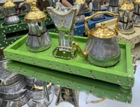 طوفرية + دلة + مبخر + إبريق المنيوم حب رمان