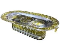 صينية التقديم ( فواكه - حلى - تمر ) ستيل ستال الاص...